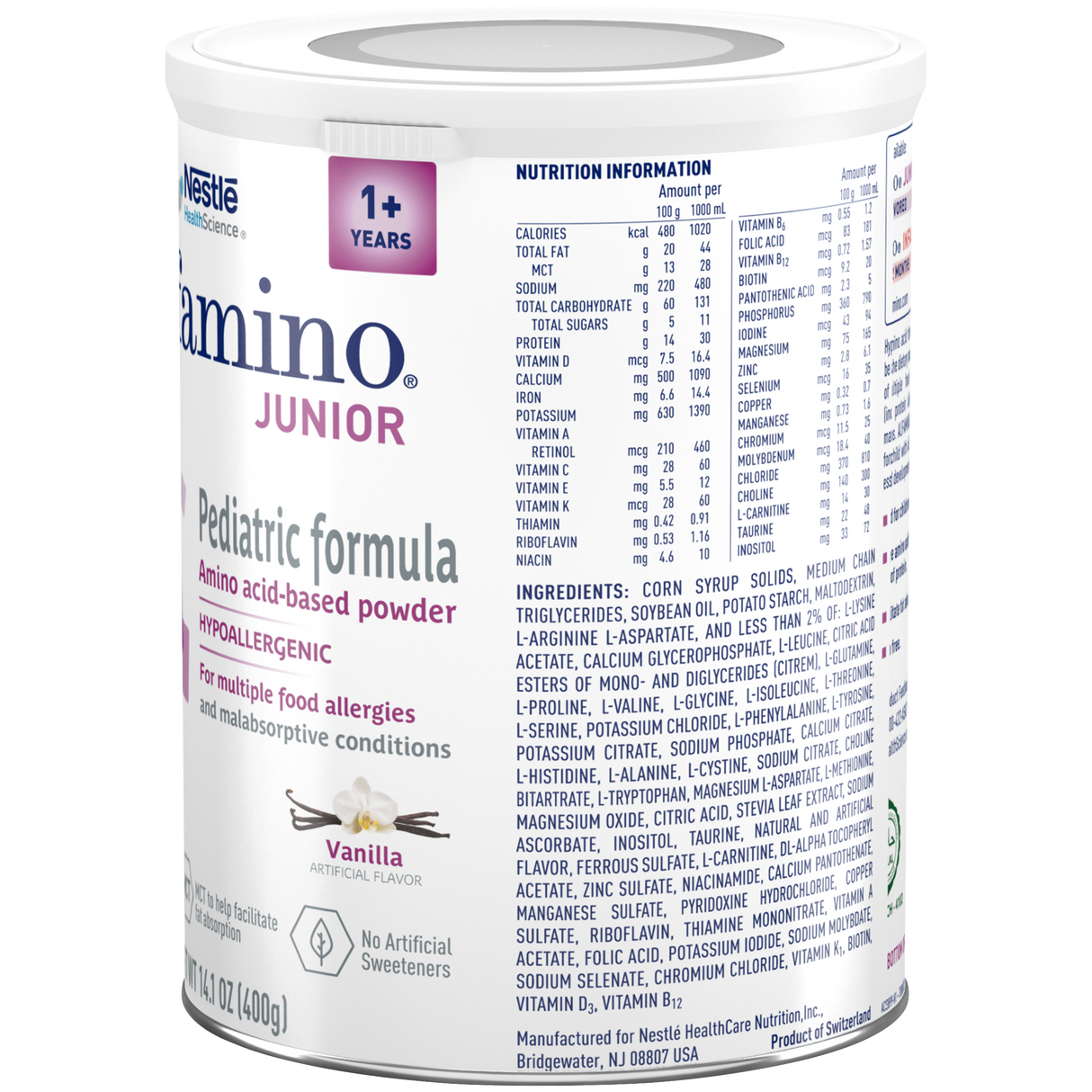 Alfamino Junior, Vanilla Powder, 14.1 Oz
