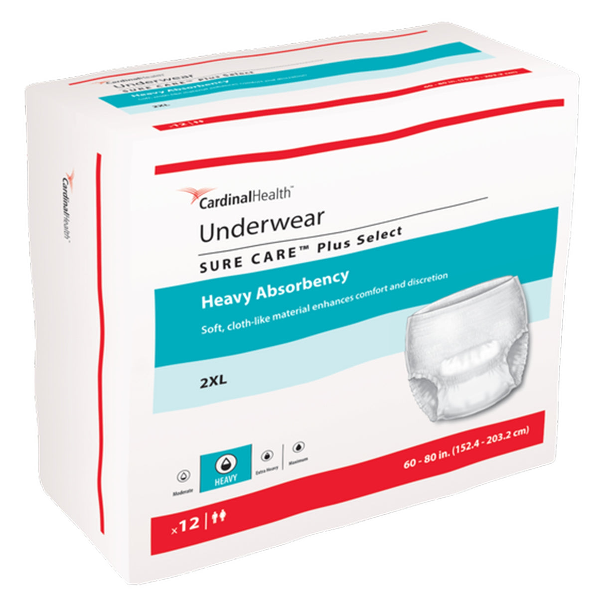 Cardinal Health, Underwear, Sure Care Plus, Xx-large, 60"-80"