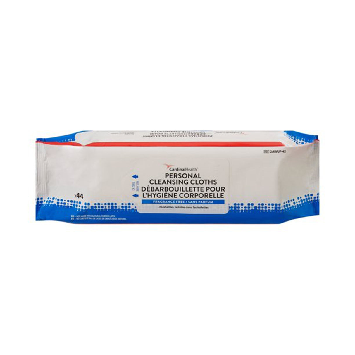 Cardinal Health Personal Cleansing Cloth, Flushable, Fragrance Free, 9" X 13"