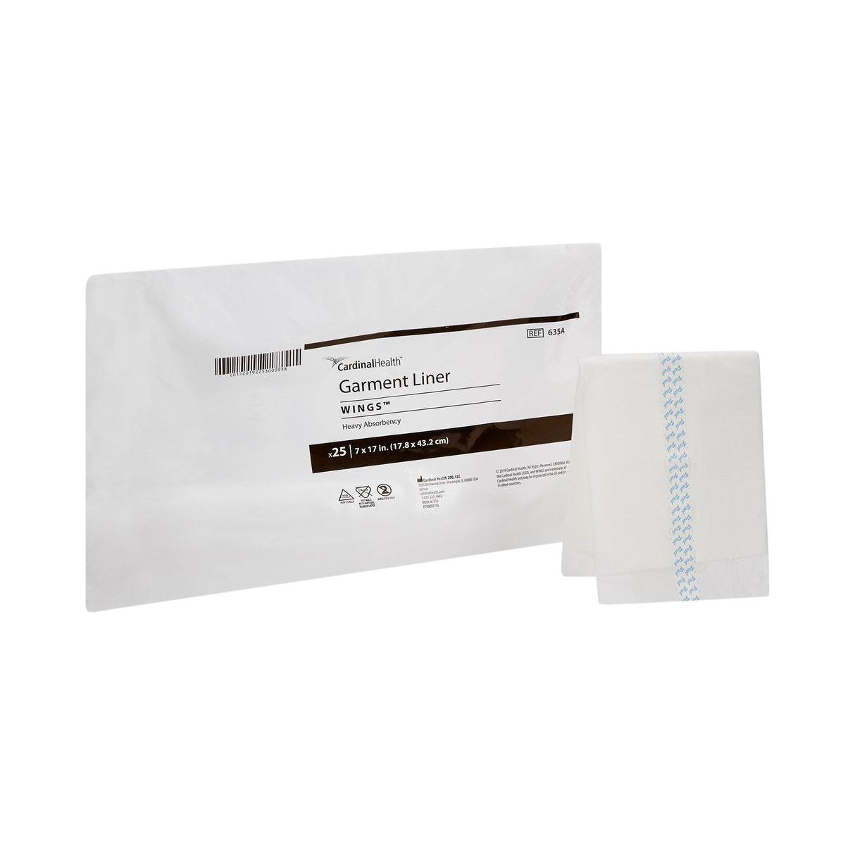 Cardinal Health, Garment Liner, Wings, 7" X 17"