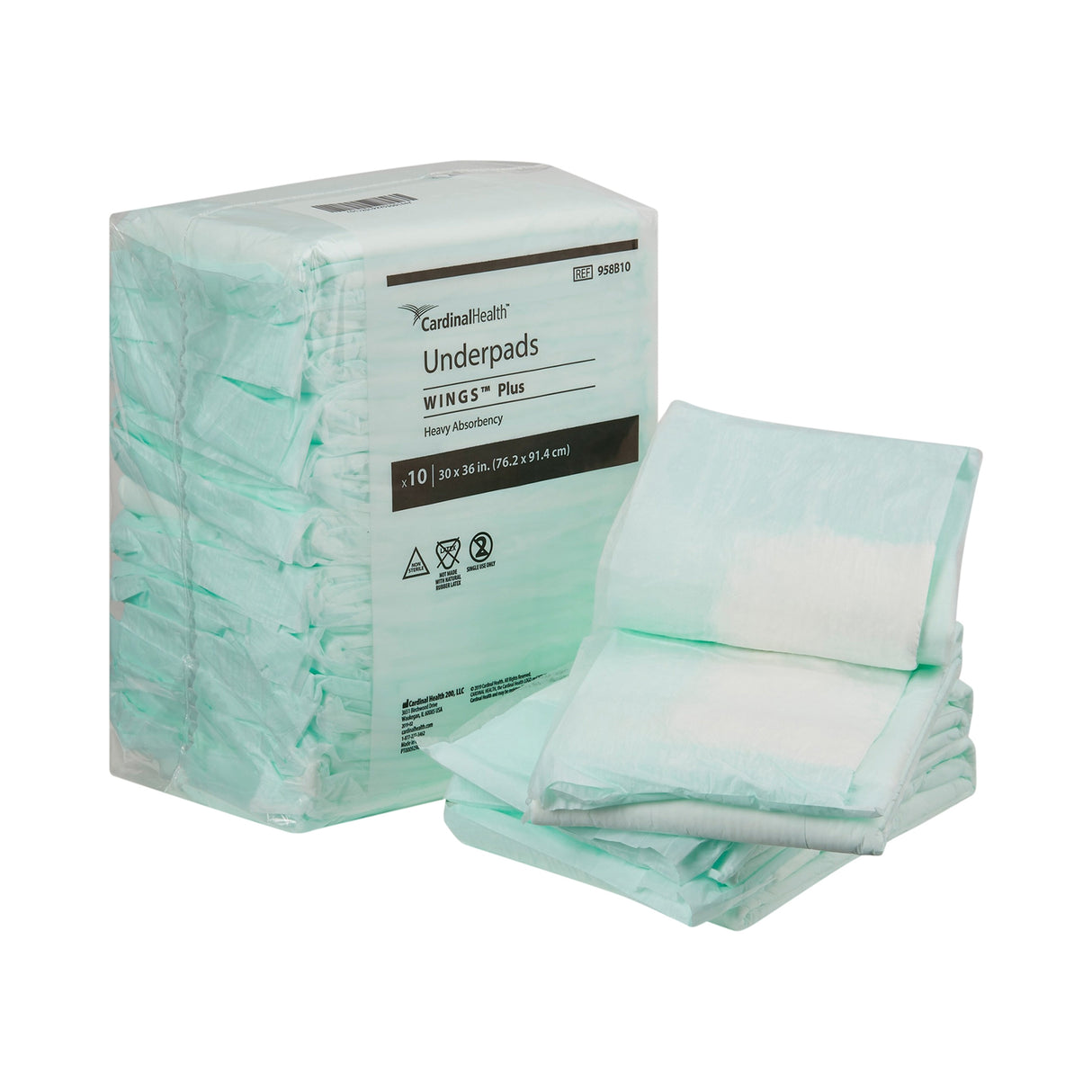 Cardinal Health, Underpads, Wings Plus, 30" X 36"