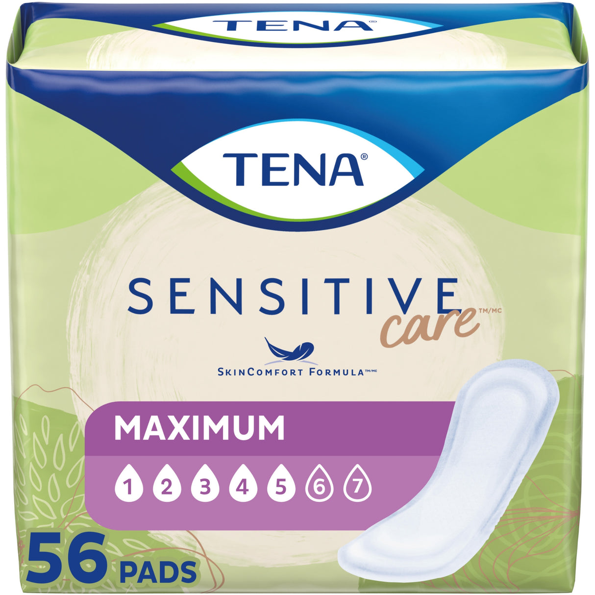 Tena Sensitive Care Maximum, Regular Pads, 13"