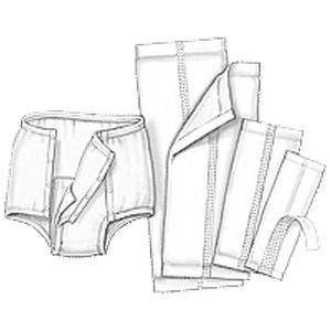 illustration of adult incontinence briefs and absorbent pads for medical use
