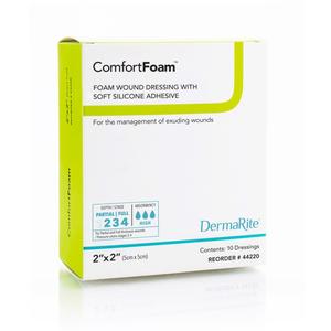 Comfortfoam Silicone Dressing Without Border, 2" X 2"