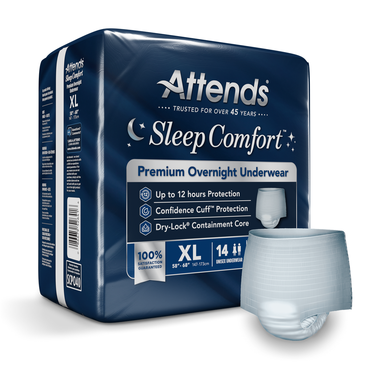 Attends Sleep Comfort™ Premium Overnight Underwear, X-Large