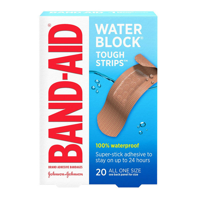 Band-aid Waterblock Tough Strips, All One Size, 20 Ct.