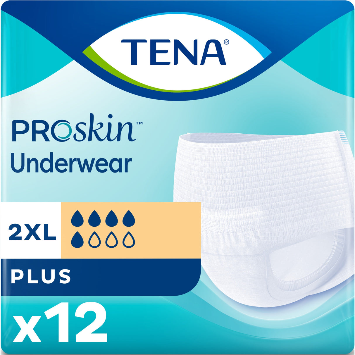 Tena Plus Protective Underwear, 2xl, 68" - 80"