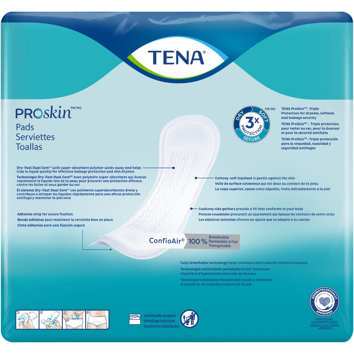 Tena Heavy Absorbency Pad, 13" Long