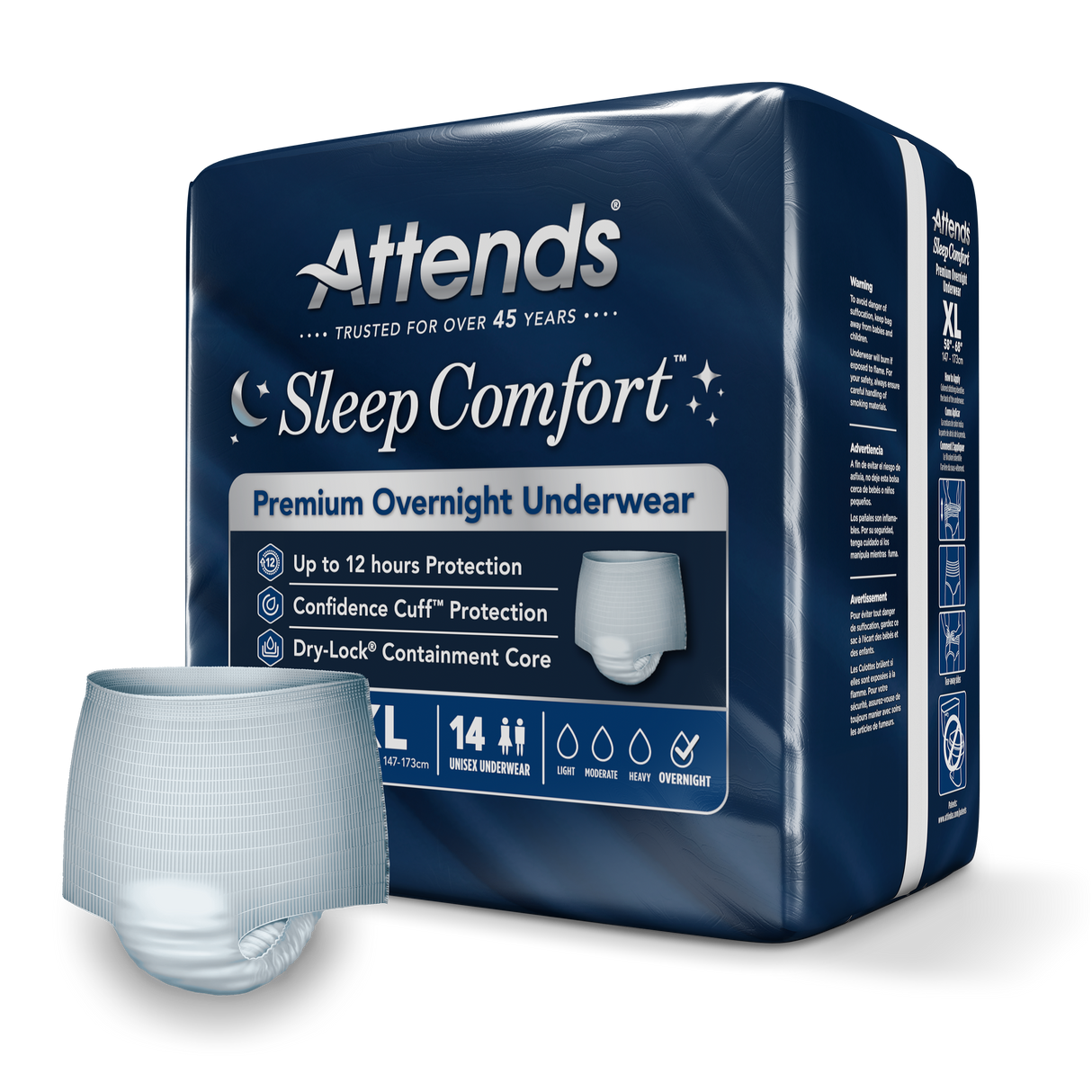 Attends Sleep Comfort™ Premium Overnight Underwear, X-Large