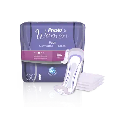Presto Maximum Absorbency Incontinence Pad, 12"