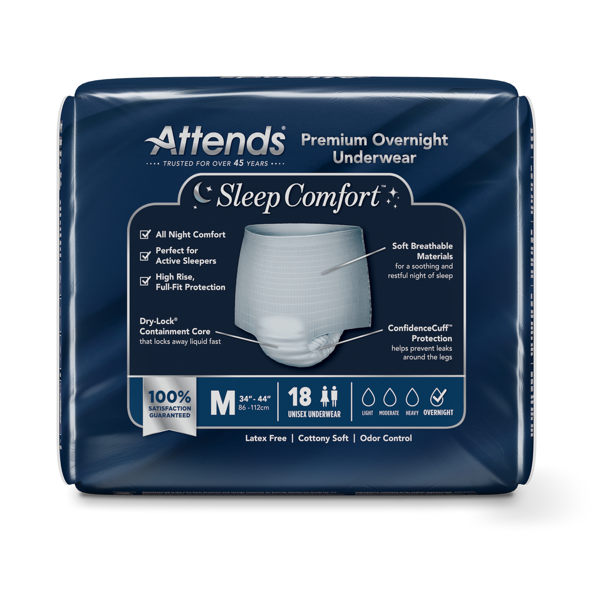 Attends Sleep Comfort™ Premium Overnight Underwear, Medium