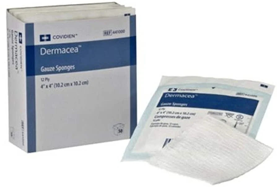 Dermacea Gauze Sponge, Non Usp Vii Gauze, Sterile, 4" X 4"