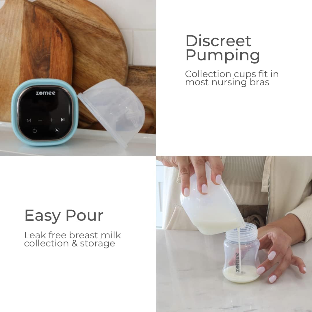 Zomee Silicone Hands-free Collection Cups (pair Of Two)