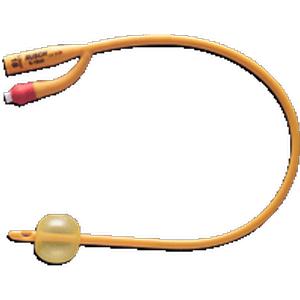 Gold 2-way Silicone-coated Foley Catheter 18 Fr 5 Cc