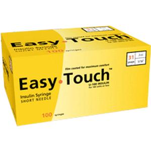 Easy Touch Insulin Syringe 31g X 5/16", 1 Ml, (100 Count)
