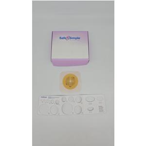 Safe N Simple 5" X 5" 2-piece Wafer, Standard Wear, Tape Collar, Beige, 70mm, 2-3/4" Flange Cut-to-fit