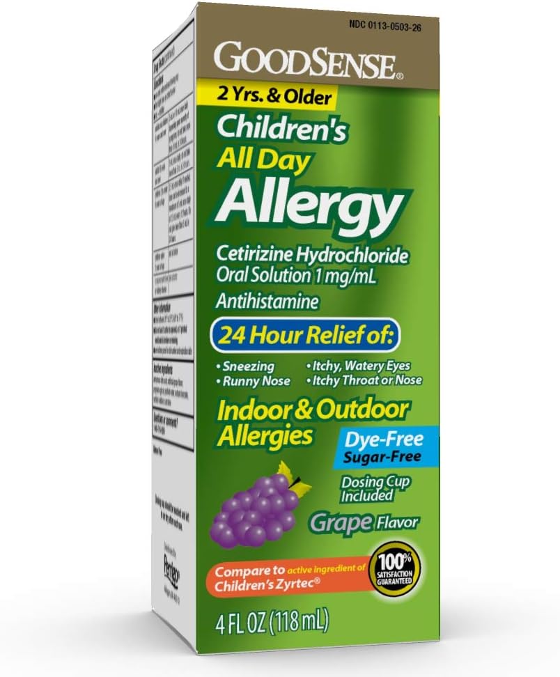 Goodsense Children's 24 Hour Allergy, Cetirizine, 5 Mg , Grape, 4 Oz - Replaces Gddlp14847