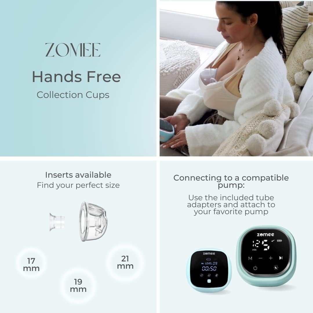 Zomee Silicone Hands-free Collection Cups (pair Of Two)