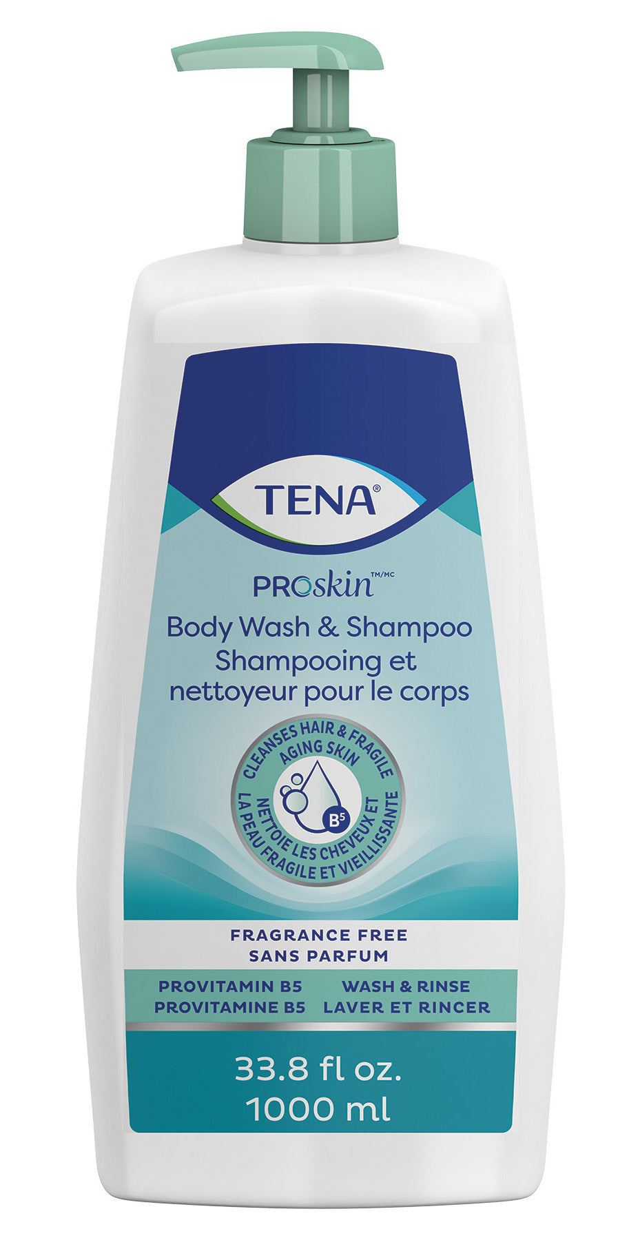 TENA ProSkin Body Wash & Shampoo Unscented 33.8 fl. oz. Pump Bottle