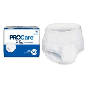 Procare Plus Protective Underwear, Large, 44" - 58"