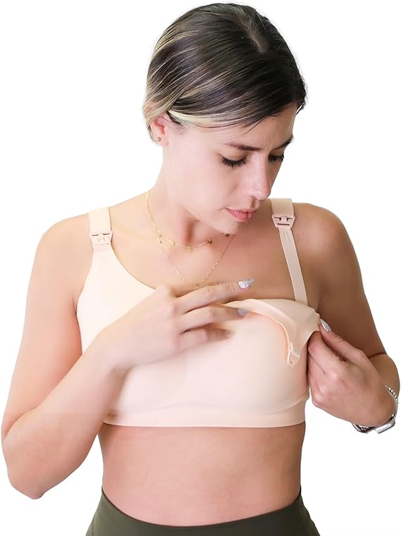 Zomee Nursing/pumping Bra, Nude, Small