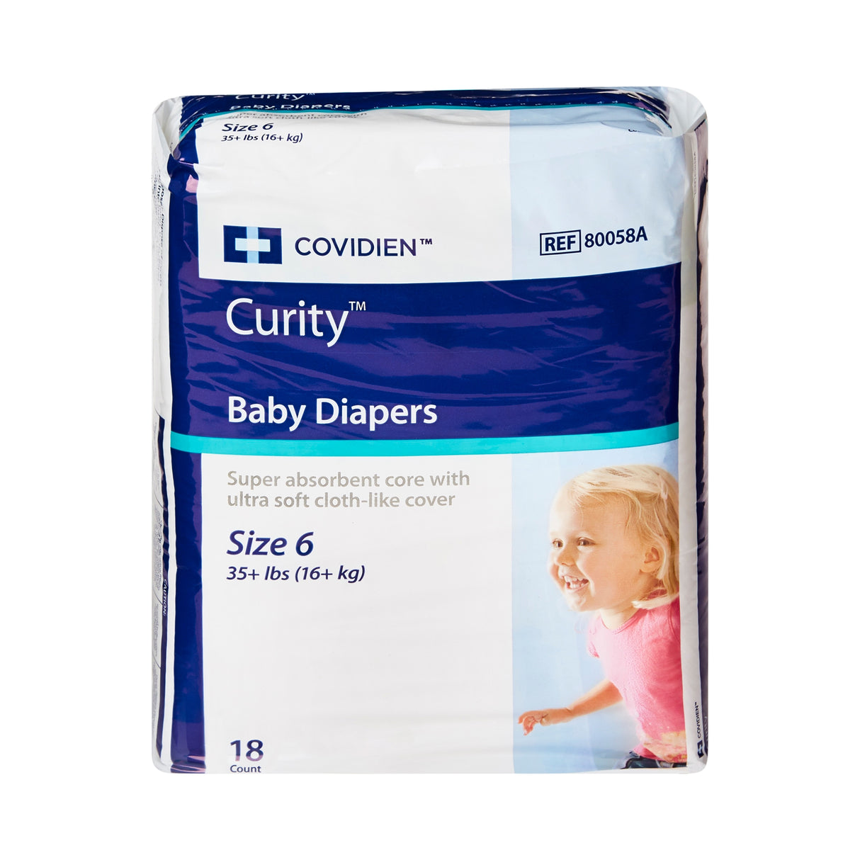 Curity Baby Diapers Size 6, 2x-large Over 35 Lbs.