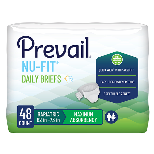 Prevail® Nu-Fit® Incontinence Adult Briefs, Bariatric Brief