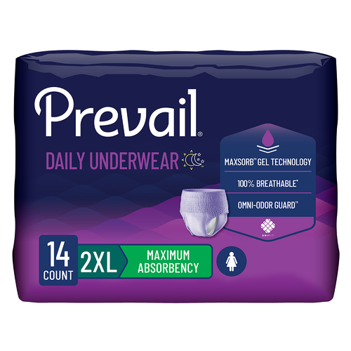 Prevail Incontinence Underwear for Women, Maximum Absorbency, XXL