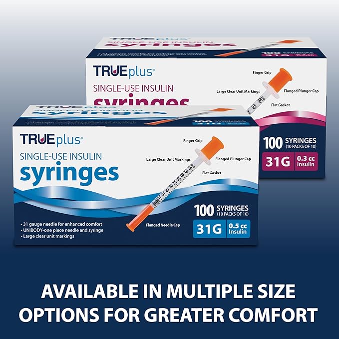 Trueplus Single-use Insulin Syringe, 31g X 5/16", 1 Ml