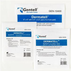 Gentell Dermatell Hydrocolloid Bordered Dressing, 6" X 6"