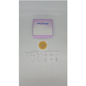 5" X 5" 2- Piece Wafer, Extended Wear, With Tape Collar, White, 57mm, 2-1/4" Flange, Cut-to-fit