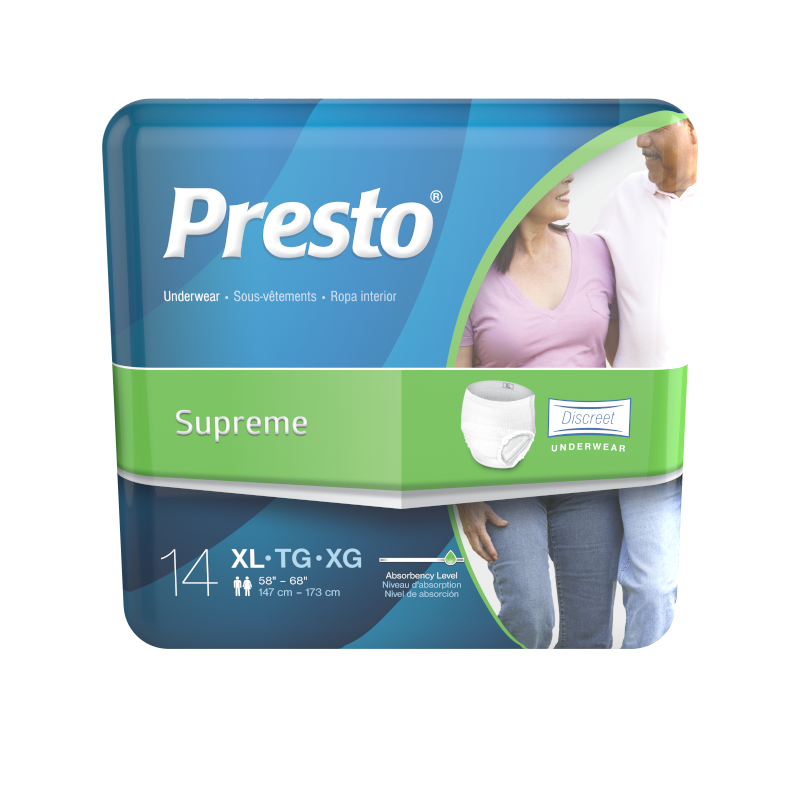 Presto Discreet Underwear, X-large, Unisex, 58" - 68"