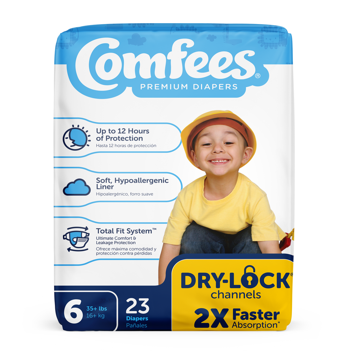 Comfees Baby Diapers, Size 6