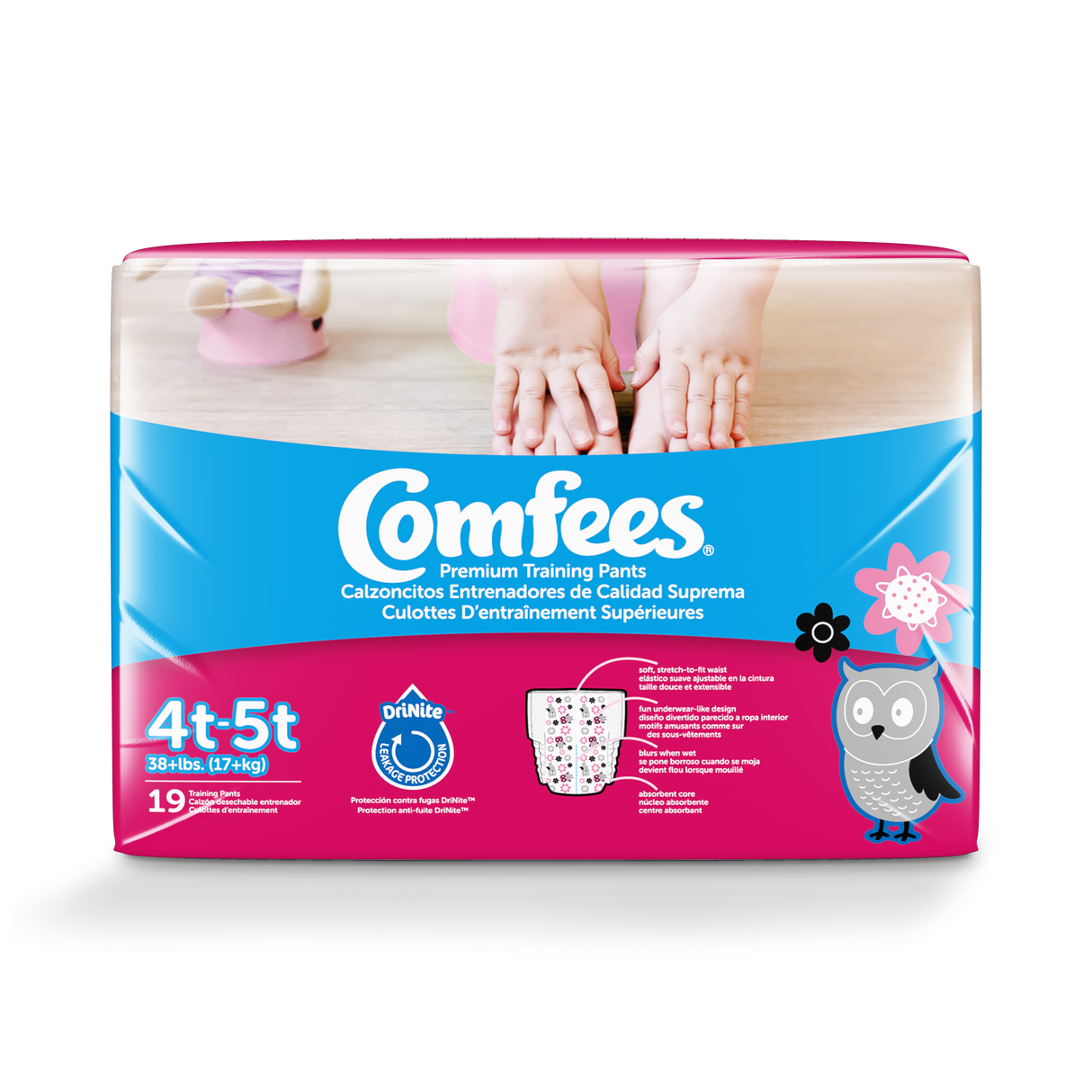 Comfees Training Pants Girls, 4T/5T