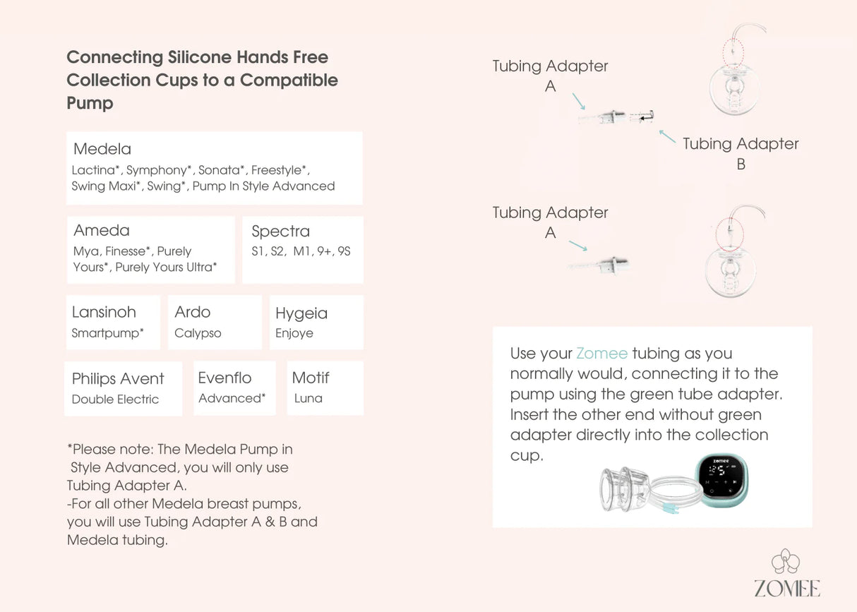 Zomee Hands Free Collection Cups