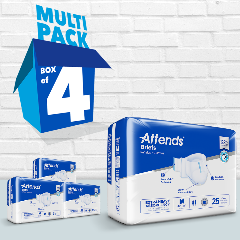 Attends Brief, Extra Heavy Absorbency, Medium