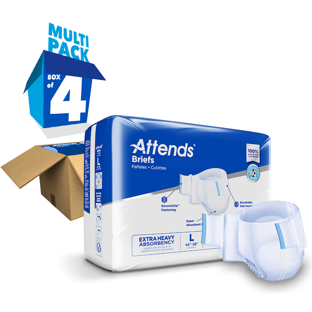 Attends Brief, Extra Heavy Absorbency, Large