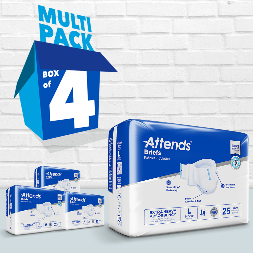 Attends Brief, Extra Heavy Absorbency, Large