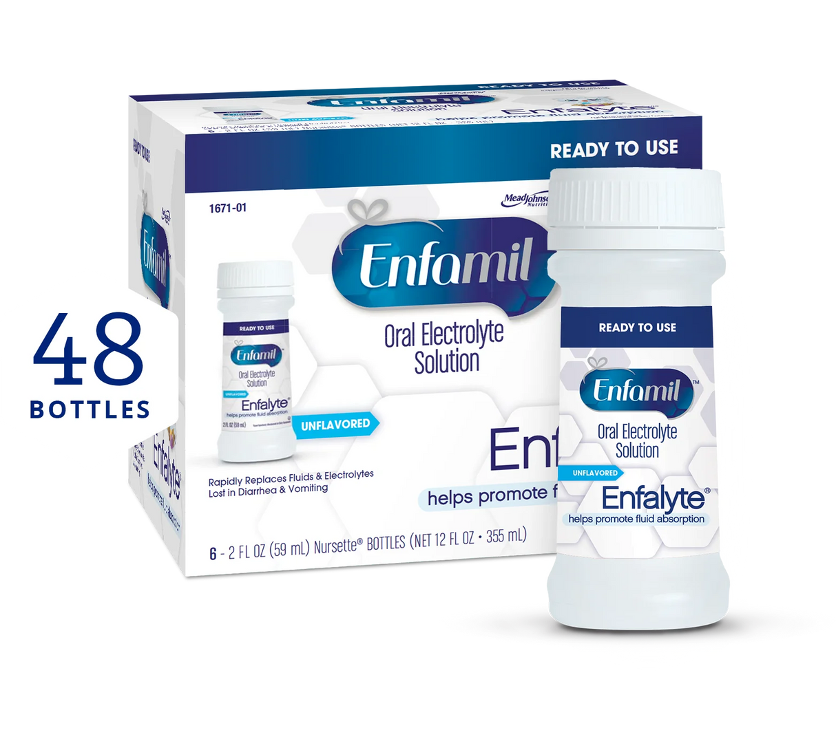 Enfamil Enfalyte, Ready-to-use, 2 Fl. Oz. Nursette Bottle