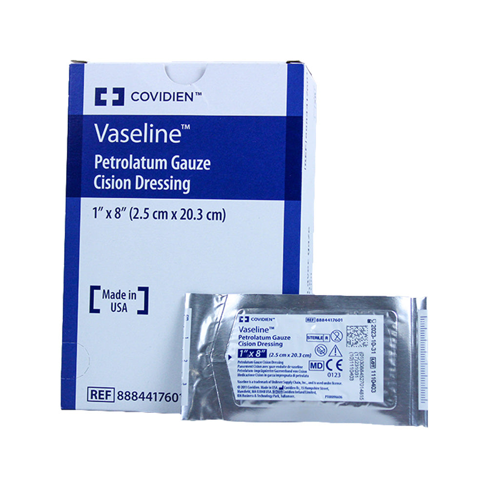 Vaseline Sterile Non-adherent Petrolatum Gauze Cision Dressing 1" X 8"
