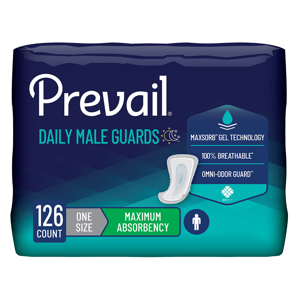 Prevail Incontinence Guards for Men, Maximum Absorbency