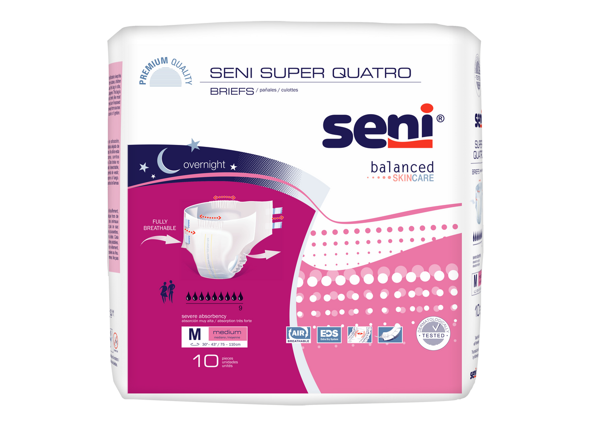 Seni Super Quatro Briefs, Medium - 30" - 43"