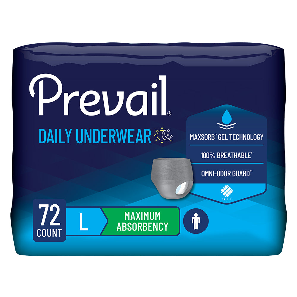 Prevail Incontinence Underwear for Men, Maximum Absorbency, Large