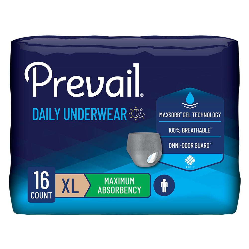 Prevail Incontinence Underwear for Men, Maximum Absorbency, Extra Large,