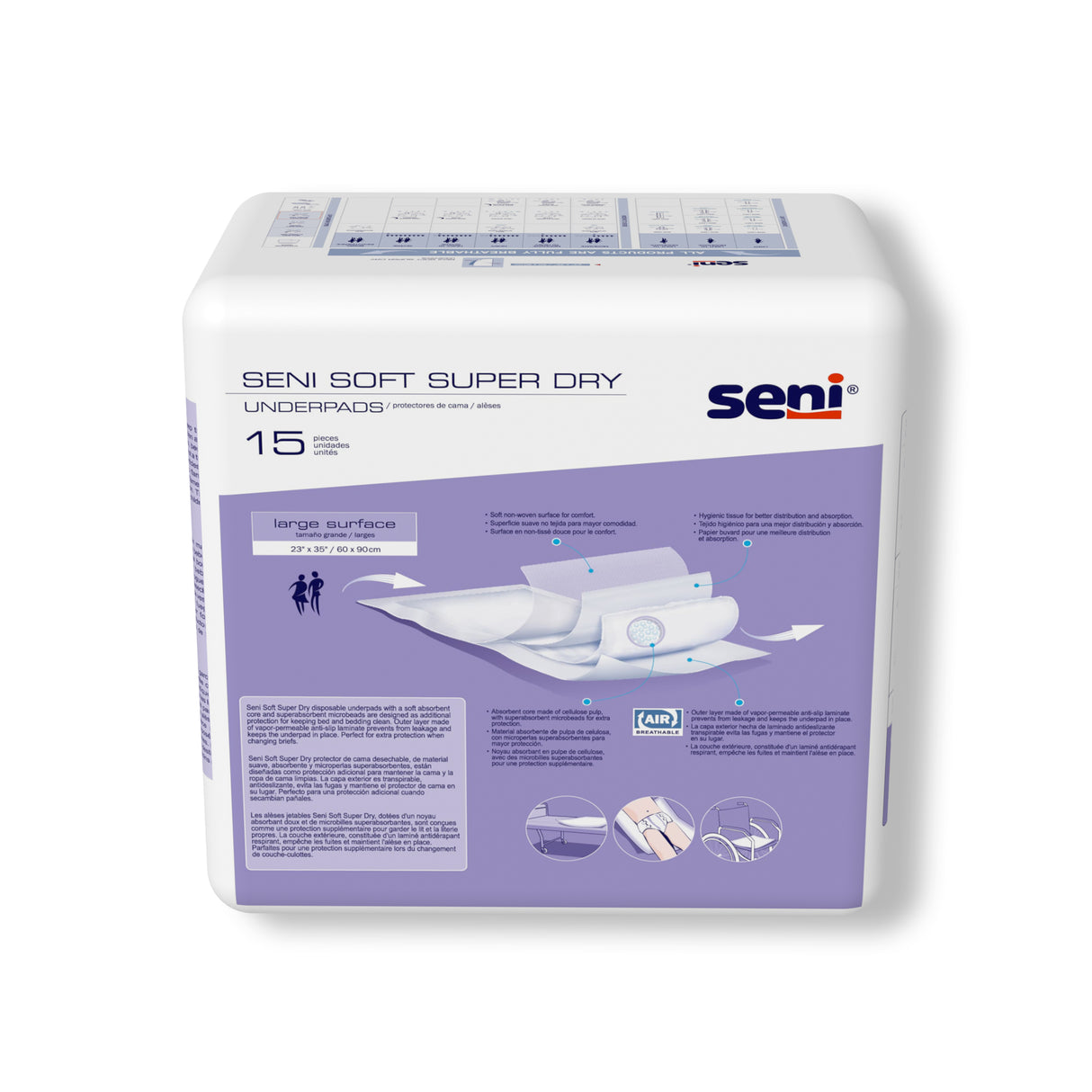 UNDERPAD, SENI SOFT SUPER DRY 23"X35"