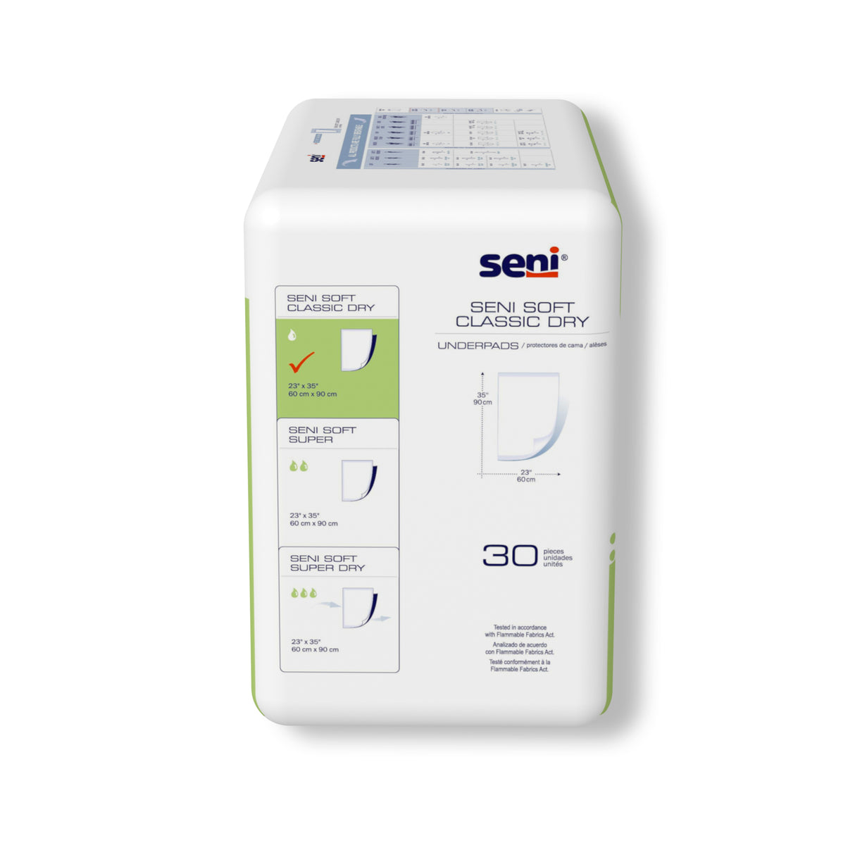 SENI SOFT CLASSIC DRY UNDERPADS - 23 "x 35"
