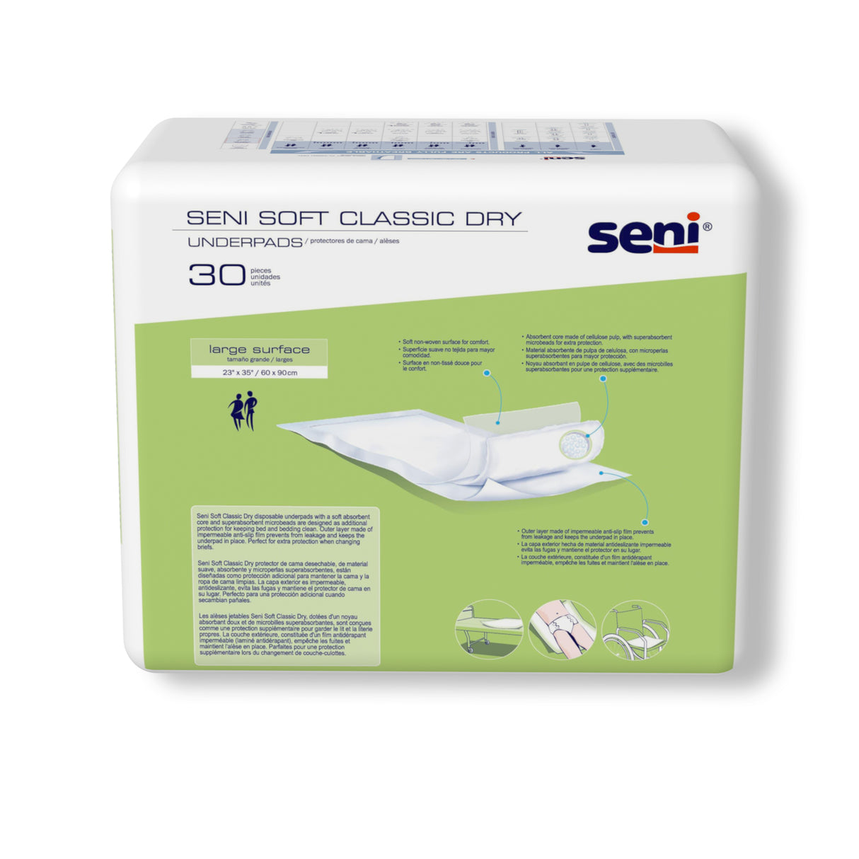 SENI SOFT CLASSIC DRY UNDERPADS - 23 "x 35"
