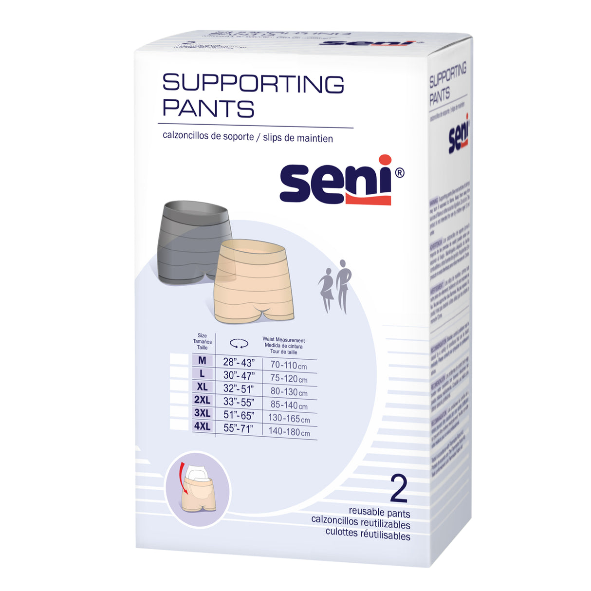 Seni Supporting Pants 2X-LARGE nude/black, 2 pc