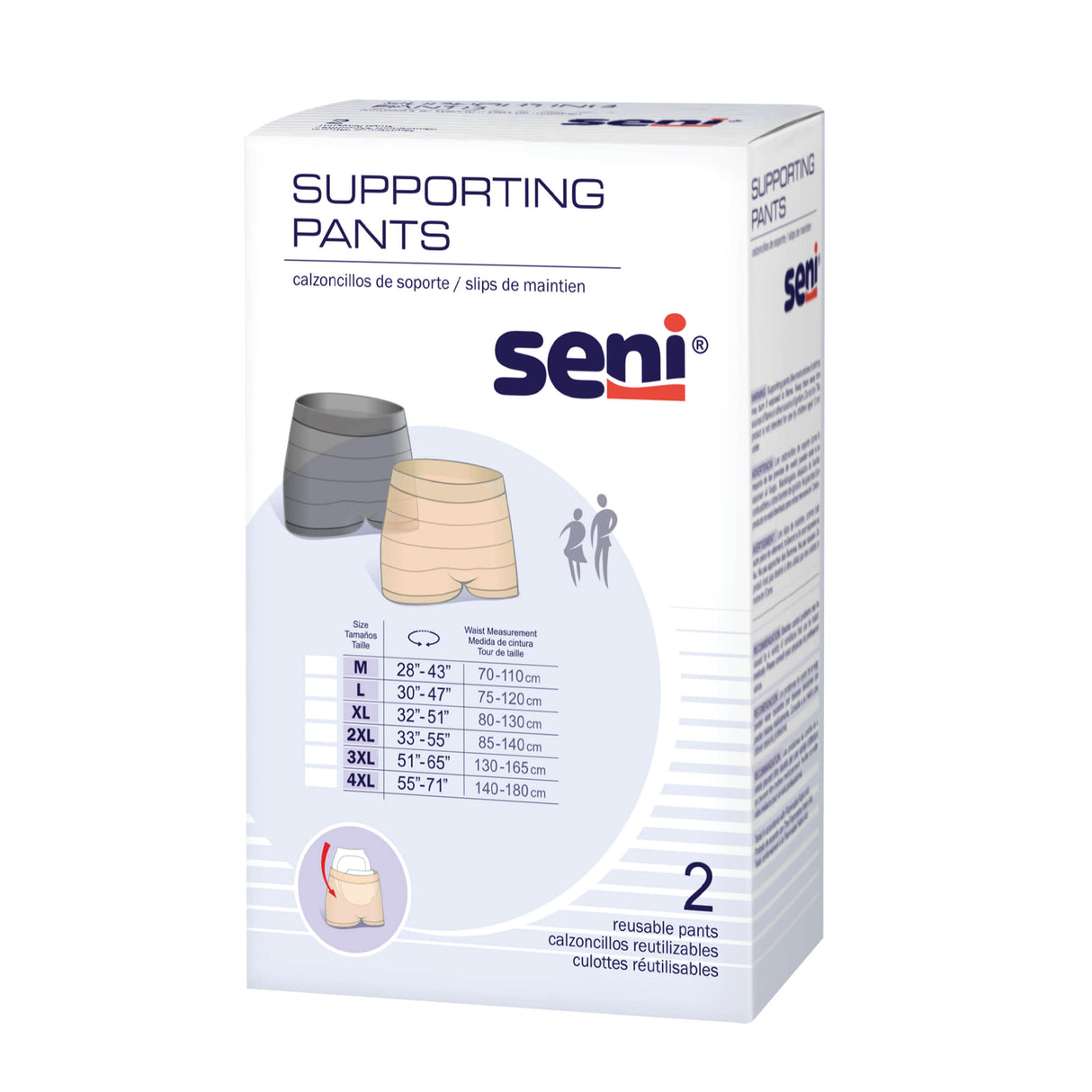 Seni Supporting Pants 4X-LARGE nude/black