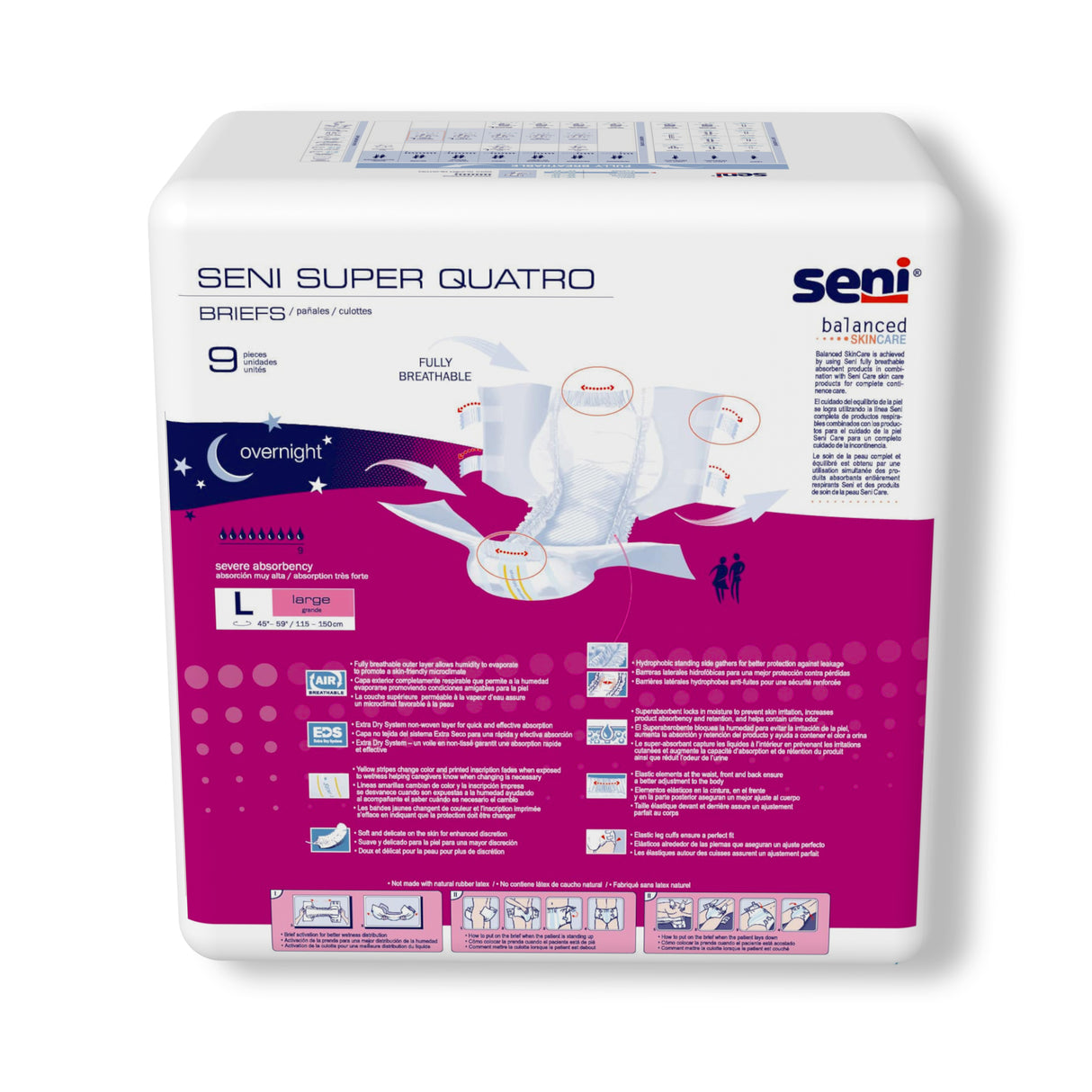 Seni Super Quatro Briefs, Large - 43" - 59"